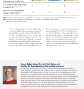 Lobbyistin, die im Ergebnisteil der Studie etwas behauptet 